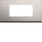 Plaque gallery 4 modules entraxe 71mm matiere natural alu|Hager-HAGWXP4304