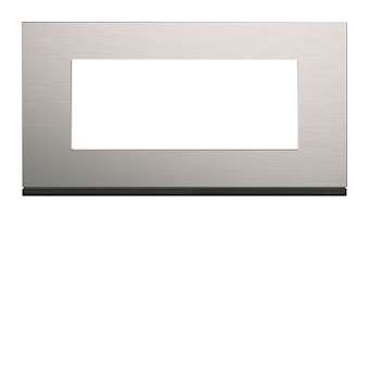 Plaque gallery 5 modules entraxe 71mm matiere natural alu|Hager-HAGWXP4305