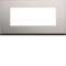 Plaque gallery 5 modules entraxe 71mm matiere natural alu|Hager-HAGWXP4305