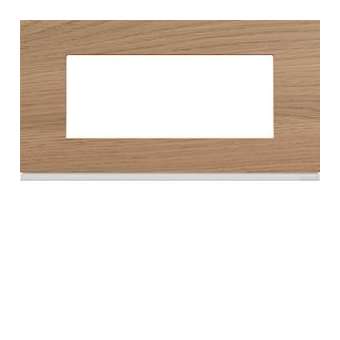 Plaque gallery 5 modules entraxe 71mm matiere oak wood|Hager-HAGWXP4705