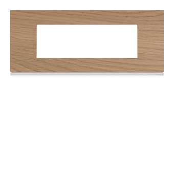Plaque gallery 6 modules entraxe 57mm matiere oak wood|Hager-HAGWXP4706