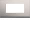 Plaque gallery 4 modules entraxe 57mm matiere natural alu|Hager-HAGWXP4334