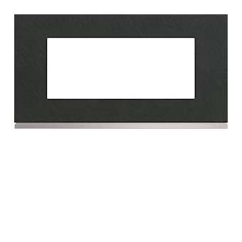 Plaque gallery 5 modules entraxe 71mm matiere dark rock|Hager-HAGWXP4405