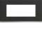 Plaque gallery 5 modules entraxe 71mm matiere dark rock|Hager-HAGWXP4405