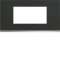 Plaque gallery 4 modules entraxe 71mm matiere dark rock|Hager-HAGWXP4404