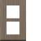 Plaque gallery 2 postes verticale 57mm matiere grey wood|Hager-HAGWXP4822