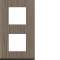 Plaque gallery 2 postes verticale 71mm matiere grey wood|Hager-HAGWXP4842