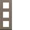 Plaque gallery 3 postes verticale 71mm matiere grey wood|Hager-HAGWXP4843