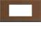 Plaque gallery 4 modules entraxe 71mm matiere coffee leather|Hager-HAGWXP4904