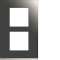 Plaque gallery 2 postes verticale 57mm matiere mirror glass|Hager-HAGWXP5022