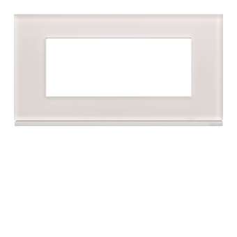 Plaque gallery 5 modules entraxe 71mm matiere moon glass|Hager-HAGWXP4005