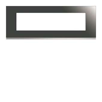 Plaque gallery 8 modules entraxe 71mm matiere mirror glass|Hager-HAGWXP5008