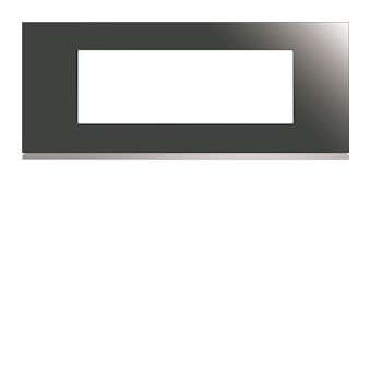 Plaque gallery 6 modules entraxe 57mm matiere mirror glass|Hager-HAGWXP5006