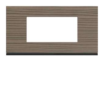 Plaque gallery 4 modules entraxe 71mm matiere grey wood|Hager-HAGWXP4804