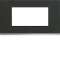 Plaque gallery 4 modules entraxe 57mm matiere dark rock|Hager-HAGWXP4434