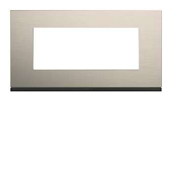 Plaque gallery 5 modules entraxe 71mm matiere antique alu|Hager-HAGWXP4505