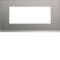 Plaque gallery 5 modules entraxe 71mm matiere bright inox|Hager-HAGWXP4205
