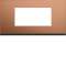 Plaque gallery 4 modules entraxe 71mm matiere copper alu|Hager-HAGWXP4604