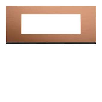 Plaque gallery 6 modules entraxe 57mm matiere copper alu|Hager-HAGWXP4606