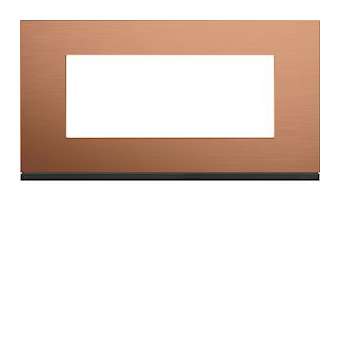 Plaque gallery 5 modules entraxe 71mm matiere copper alu|Hager-HAGWXP4605