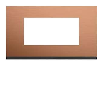 Plaque gallery 4 modules entraxe 57mm matiere copper alu|Hager-HAGWXP4634