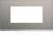 Plaque gallery 4 modules entraxe 57mm matiere bright inox|Hager-HAGWXP4234
