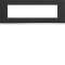 Plaque gallery 8 modules entraxe 71mm matiere dark rock|Hager-HAGWXP4408