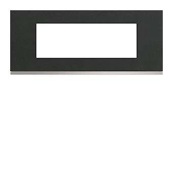 Plaque gallery 6 modules entraxe 57mm matiere dark rock|Hager-HAGWXP4406