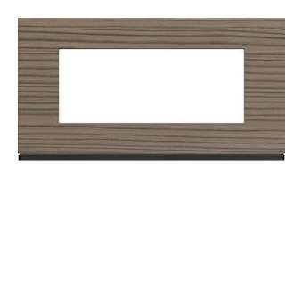 Plaque gallery 5 modules entraxe 71mm matiere grey wood|Hager-HAGWXP4805