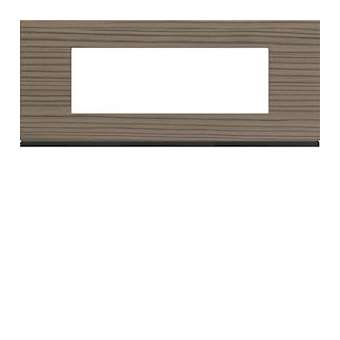 Plaque gallery 6 modules entraxe 57mm matiere grey wood|Hager-HAGWXP4806