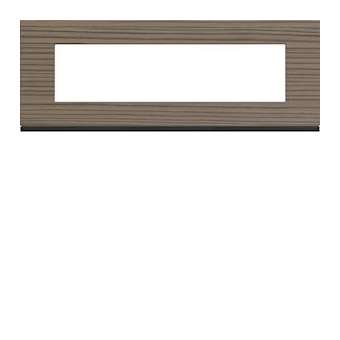 Plaque gallery 8 modules entraxe 71mm matiere grey wood|Hager-HAGWXP4808