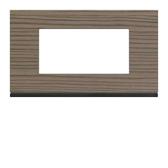 Plaque gallery 4 modules entraxe 57mm matiere grey wood|Hager-HAGWXP4834