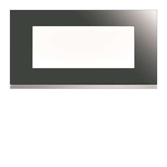 Plaque gallery 5 modules entraxe 71mm matiere mirror glass|Hager-HAGWXP5005