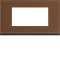 Plaque gallery 4 modules entraxe 57mm matiere coffee leather|Hager-HAGWXP4934