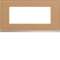 Plaque gallery 5 modules entraxe 71mm matiere cord leather|Hager-HAGWXP5105