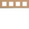 Plaque gallery 4 postes horizontale 71mm matiere cord leather|Hager-HAGWXP5114