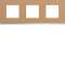 Plaque gallery 3 postes horizontale 71mm matiere cord leather|Hager-HAGWXP5113