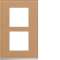 Plaque gallery 2 postes verticale 57mm matiere cord leather|Hager-HAGWXP5122