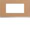 Plaque gallery 4 modules entraxe 57mm matiere cord leather|Hager-HAGWXP5134