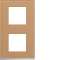 Plaque gallery 2 postes verticale 71mm matiere cord leather|Hager-HAGWXP5142