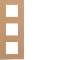 Plaque gallery 3 postes verticale 71mm matiere cord leather|Hager-HAGWXP5143