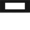 Plaque gallery 6 modules entraxe 57mm matiere midnight glass|Hager-HAGWXP4106