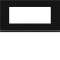 Plaque gallery 5 modules entraxe 71mm matiere midnight glass|Hager-HAGWXP4105