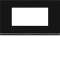 Plaque gallery 4 modules entraxe 57mm matiere midnight glass|Hager-HAGWXP4134