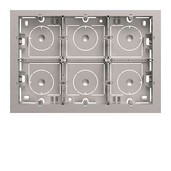 Boite saillie gallery 16 modules titane|Hager-HAGWXA686T