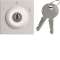 Interrupteur a clefs gallery 3 positions extraction en position 0 titane|Hager-HAGWXF617T