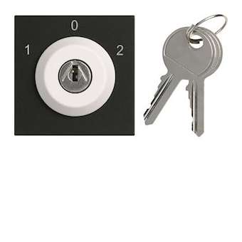 Interrupteur a clefs gallery 3 positions extraction en position 0 night|Hager-HAGWXF617N