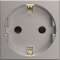 Prise de courant Schuko gallery 2P+T titane|Hager-HAGWXF160T
