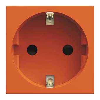 Prise de courant Schuko gallery 2P+T orange|Hager-HAGWXF160E
