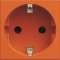 Prise de courant Schuko gallery 2P+T orange|Hager-HAGWXF160E